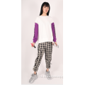 DAMES MID RISE CHECK JOGGERS